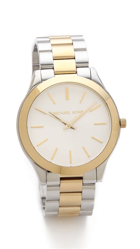 michael kors white slim runway watch|michael kors runway watch silver.